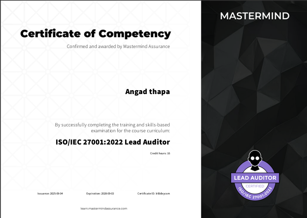 Lead Auditor ISO 27001:2022